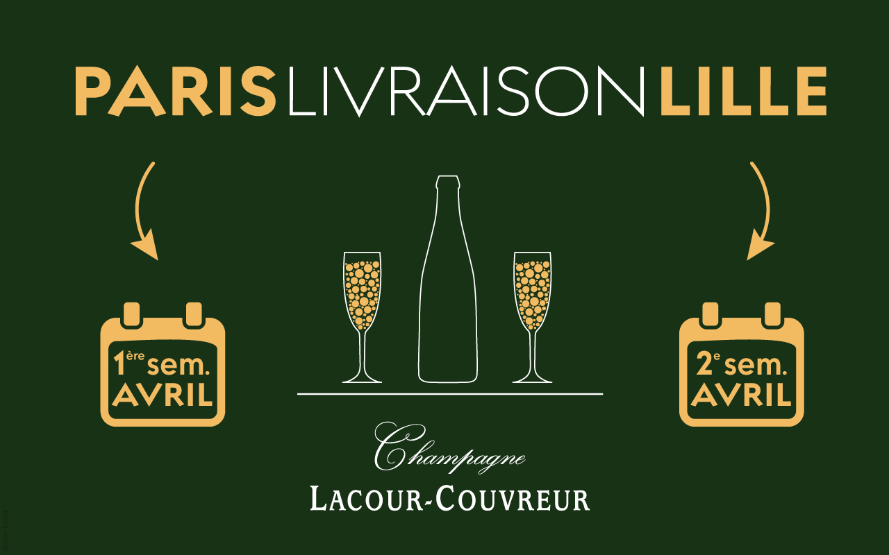 visuel annonçant les livraisons pour avril sur Paris et Lille