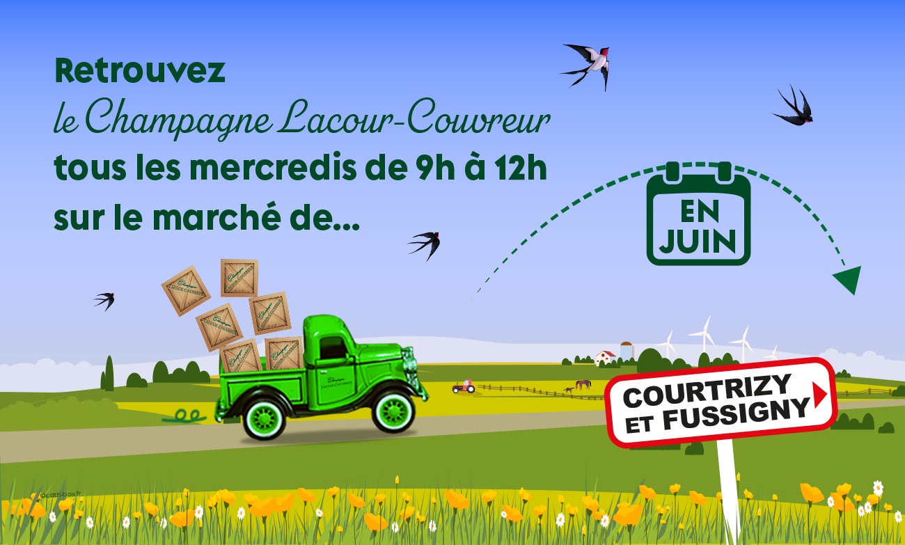 Champagne Lacour-Couvreur présent au marché de Courtrizy
