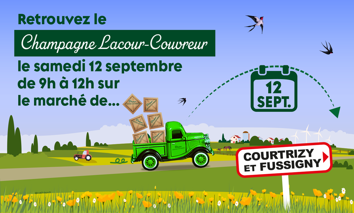 Champagne Lacour-Couvreur présent au marché de Courtrizy en Champagne Picarde